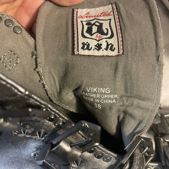 Ash high tops embellished gunmetal gray tennis shoe-Size 8 - Picture 7 of 7